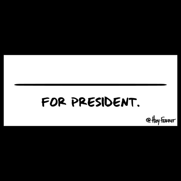 _____ for President Sticker | Hey Ferret