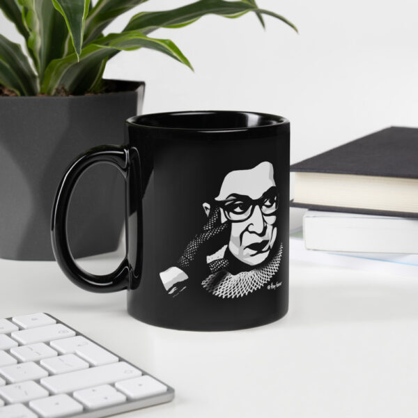 Ruth Bader Ginsburg Black Coffee Mug