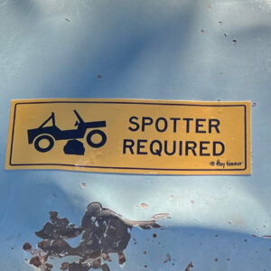 spotter required sticker