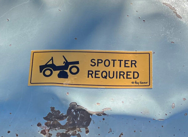 spotter required sticker